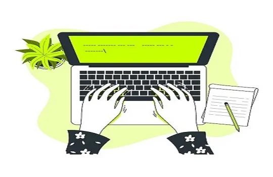 Computer typing Vectors & Illustrations